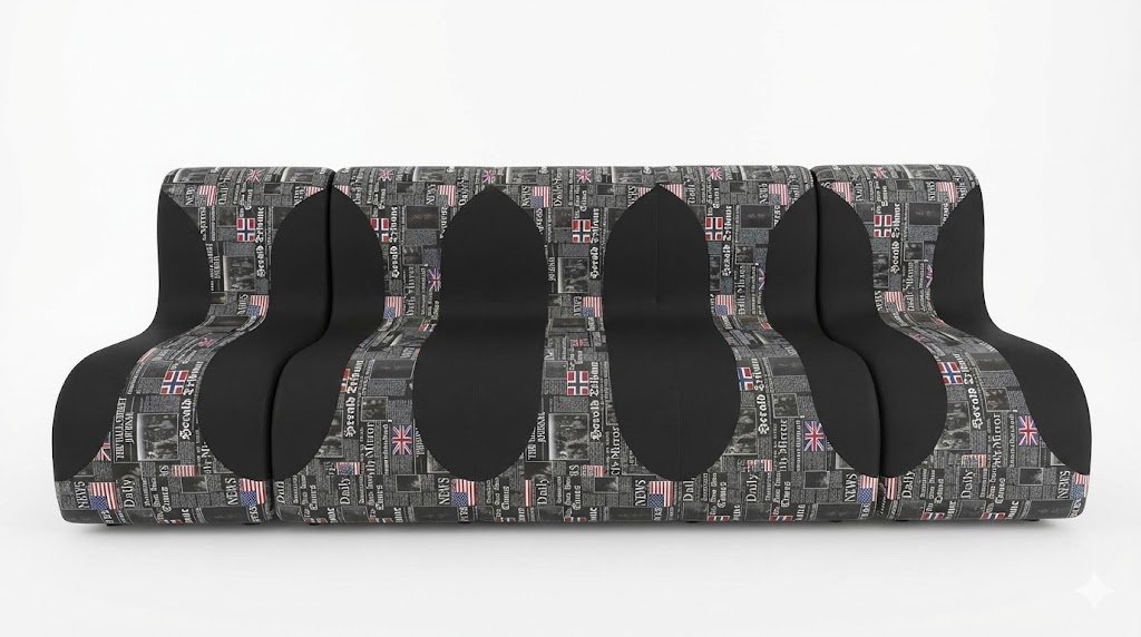 Juego de Sillon de Espera Comoda Elegante Negro